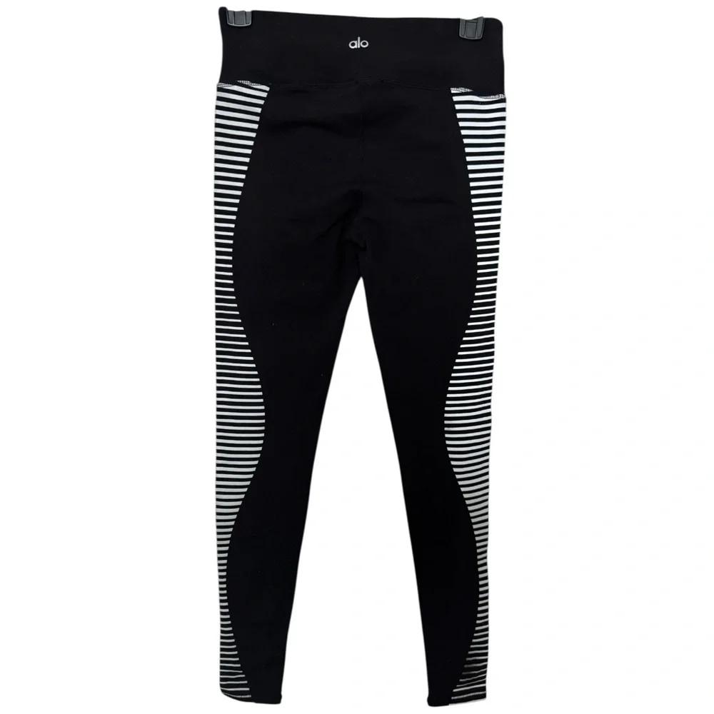 ALO Yoga Airbrush Leggings in Black Reflector XS